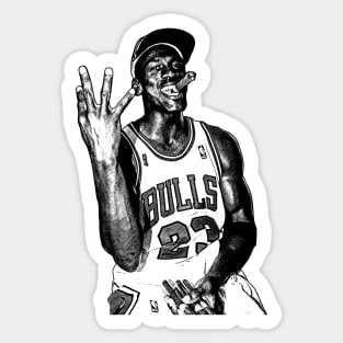 Cigar Champs Michael Jordan // Drawing Art Sticker